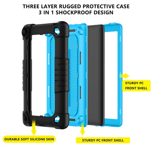 For Walmart Onn 10.1 Onn 7 Onn 8 Gen 3 Tablet 2022 Model Heavy Duty Case & Strap - Picture 39 of 61