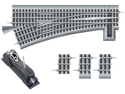 Lionel Trains 6-81953 FasTrack 072 Remote Command Switch Right Hand