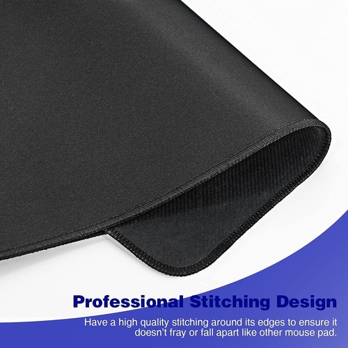 Grand Tapis de souris bureau PC Jeux Jeu Gaming Gamer Noir Black soustapis Jouer - Photo 3/6