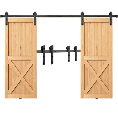 VEVOR Kit Binario per Porta Scorrevole Doppia Carico 150kg 244cm Gancio Forma I - Imagen 1 de 4