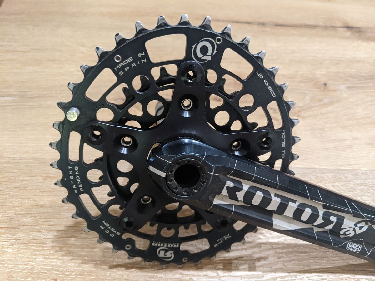 ROTOR 3d crankset 175mm, 24mm spindle BCD 110 very stiff ROTOR 3d crankset 175mm, 24mm spindle BCD 110 very stiff
