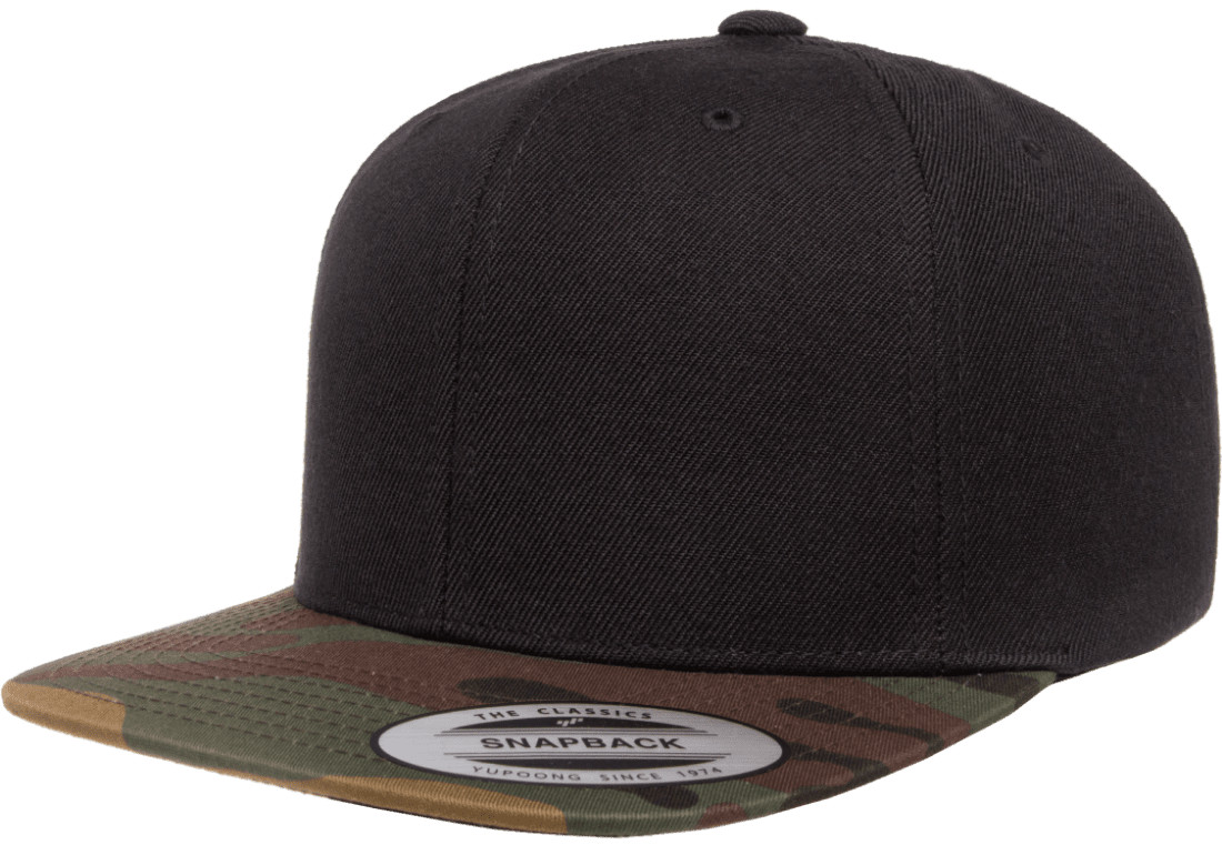 Yupoong 6089 YP Classics Snapback Hat Flat Bill Baseball Cap Blank Adjustable