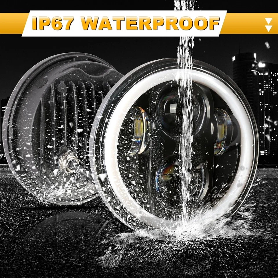 Faros LED redondos DOT 5,75 5-3/4 4 piezas para Cadillac Fleetwood Series 60 62 Foto 3 de 4