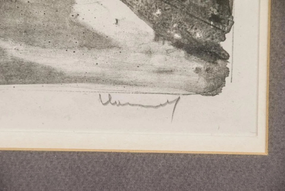 MAURICE DE VLAMINCK 原版艺术手工签名平版画 Nelle-la-Vallee Route  — 第 4/4 张图片