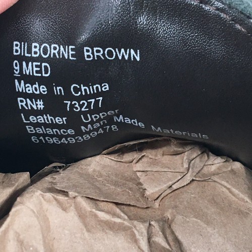 Axcess By Claiborne Dress Shoes Mens 9M Bilborne Oxford Brown Leather Square Toe - Picture 13 of 15