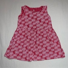 Pink White Floral Fit & Flare Dress Girls 4-5 Sun Dress Lightweight by Uniqlo