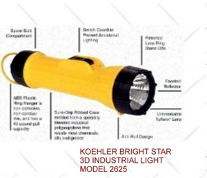 FLASHLIGHT-KOEHLER-BRIGHT-STAR-USES-3-D-BATTERIES-RECEIVE-3-EACH