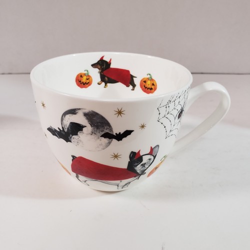 Harvest Green Studio Halloween Dog Boston Terrier Dachshund Wiener Coffee Mug