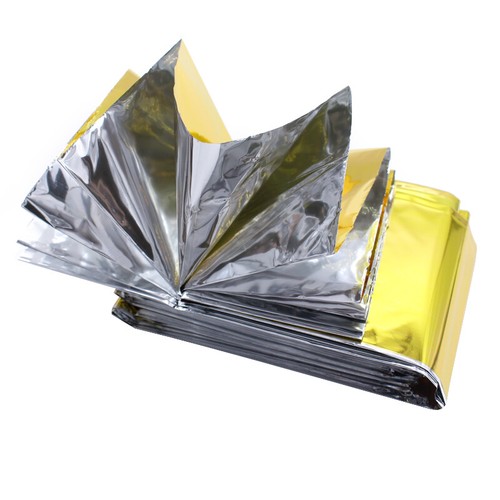 Large Emergency Thermal Insulating Foil Space Blankets First-Aid Camping Hiking - Picture 6 of 8