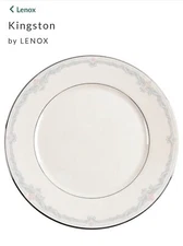 NWT Lenox Kingston Dinner Plates 10.5 Inch Set 5 Ivory Platinum Elegant Dining