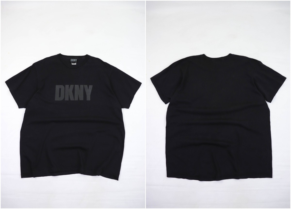 DKNY Donna Karan 90s Vintage Made in U.S.A. Reflective Big Logo T