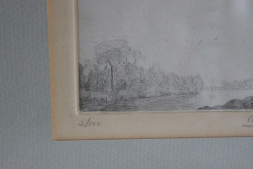 Petite Gravure Signée Charles Leuvilliers Paysage Numérotée 5 / 100 - Picture 3 of 6