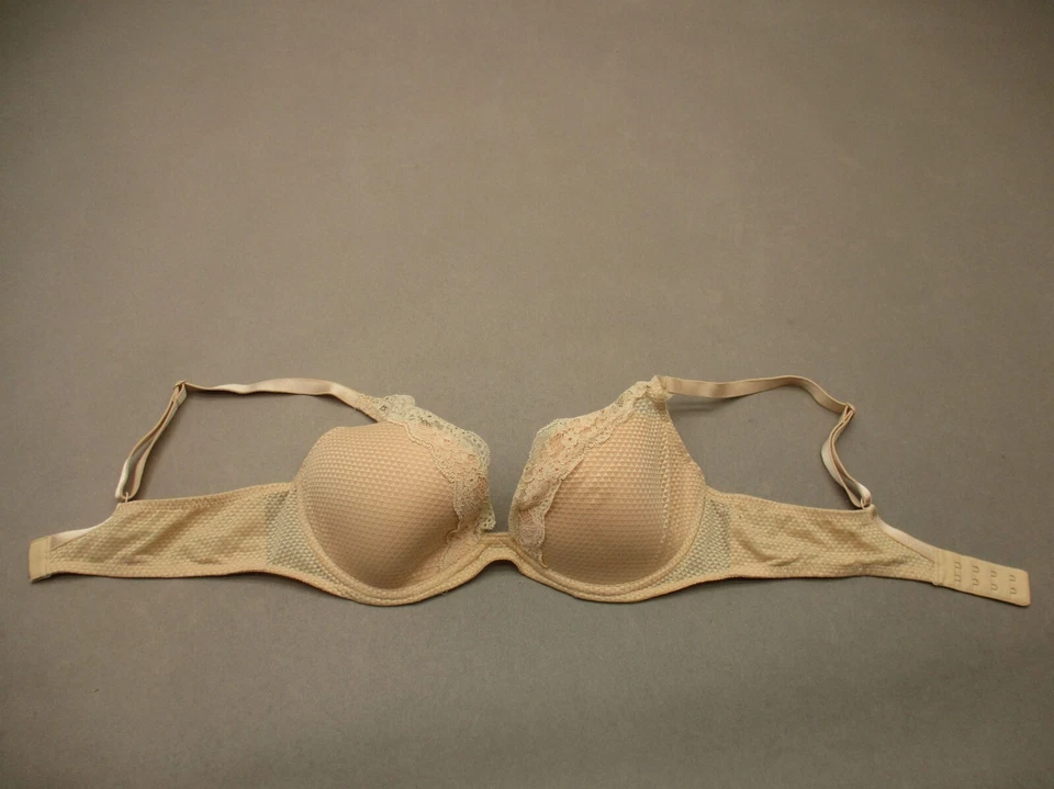 Sujetador 32D PASSIONATA Mujer Beige Encaje Forrado Con Aros Cierre Trasero Demi 5F Foto 3 de 4