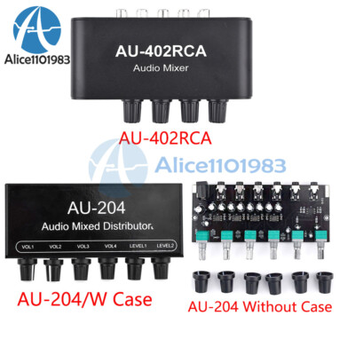 AU-202/AU-402RCA Stereo Audio Signal Preamplifier Amplifier Headphone External