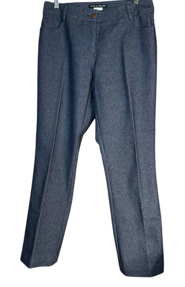 Pantalón vaquero y blazer View By Walter azul espiga talla 10 L Foto 2 de 4