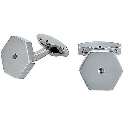 Gemelli Breil Black Diamond TJ3075 Polsini Diamanti Neri  Cufflinks Uomo