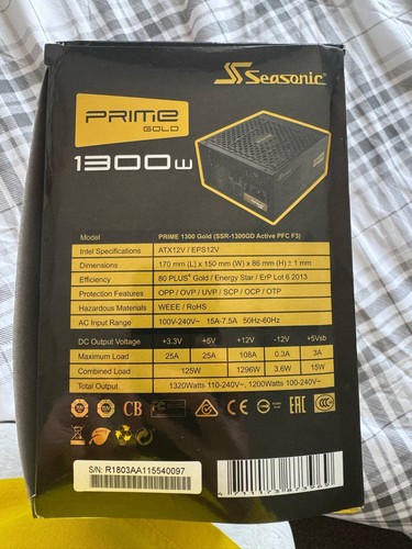 Seasonic PRIME Gold 1300W (80+Gold, PSU/Power Supply - Photo 7/11