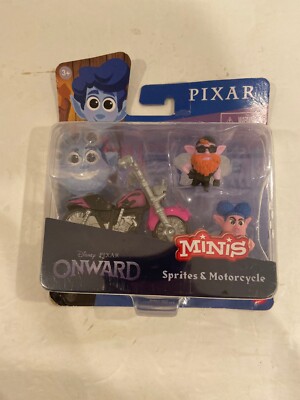 Mattel 2020 Disney Pixar Onward Minis Sprites and Motorcycle Set
