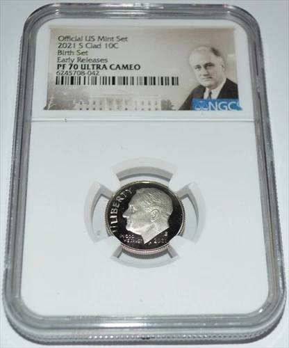 2021-S ROOSEVELT CLAD DIME PF70 UC NGC FROM THE BIRTH SET - EARLY RELEASES