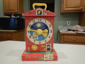 fisher price music box teaching clock 998