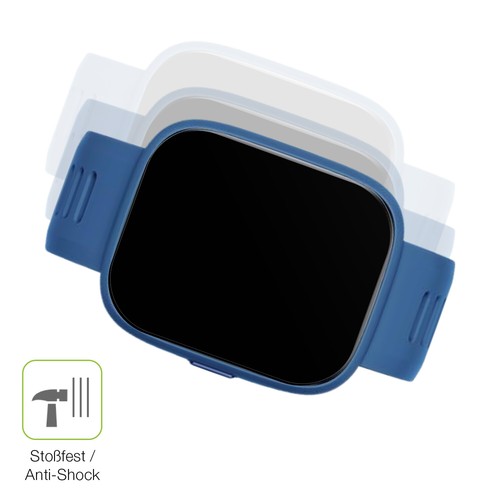 2x Full Cover Schutzfolie matt für BiggerFive Smartwatch Kinder Panzerfolie - Zdjęcie 4 z 7