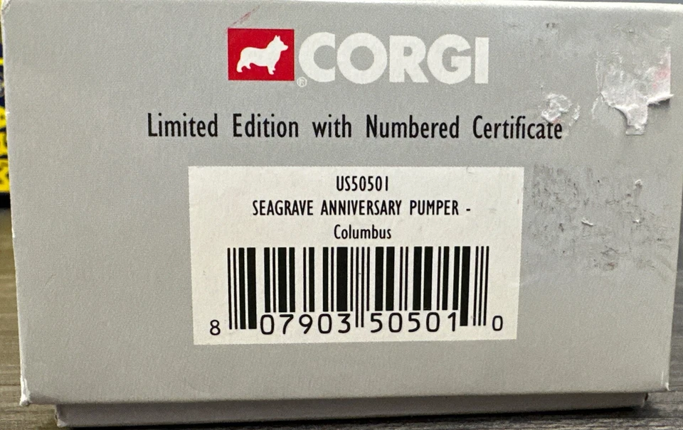 Bomba de aniversario Corgi edición limitada 1:50 US50501 fundido a presión Seagrave CPD Foto 2 de 4