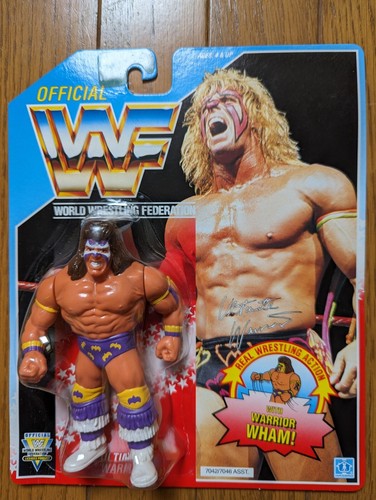 WWE WWF Hasbro Ultimate Warrior  Series 3 USA Purp...