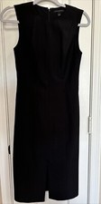 Banana Republic 2023 Black Pencil Sleeveless Lined Midi Dress Size 0 Slit