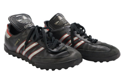 Adidas Bamba S Sneakers Herren (UK) 8 Schwarz Fußball Schnürsenkel Niedrig Top