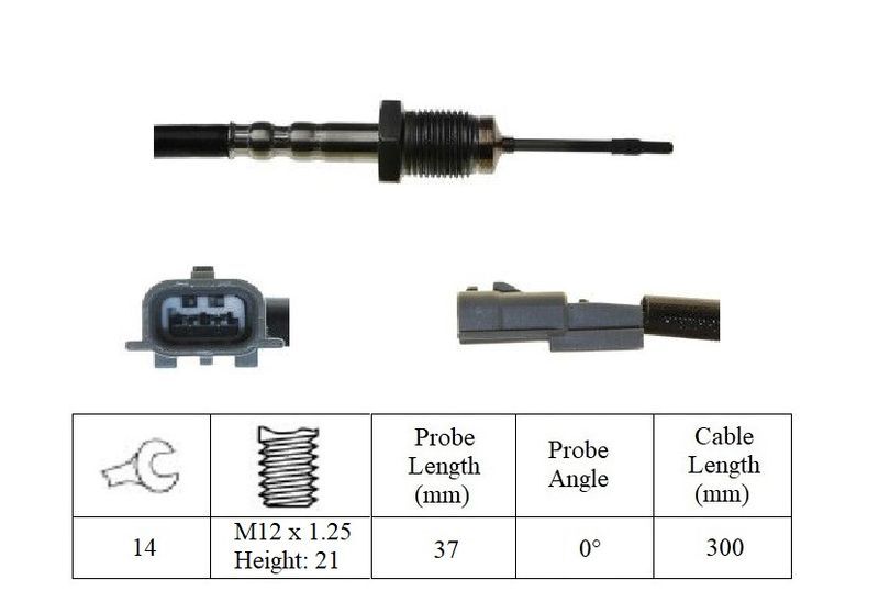 DPF Exhaust Temperature Sensor for Renault Trafic 2.0 dCi 90 M9R630 2006-Present