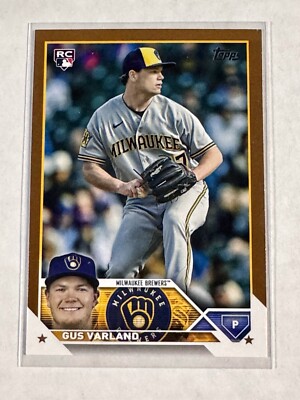 2023 Topps Update Gold Gus Varland RC #US241 Brewers Rookie #/2023