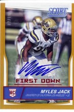 myles jack rc rookie draft auto autograph jaguars ucla bruins college 2/10 2016