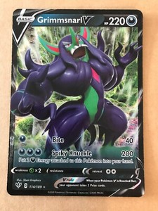 Grimmsnarl V Ultra Rare 114 1 Pokemon Sword Shield Darkness Ablaze Ebay