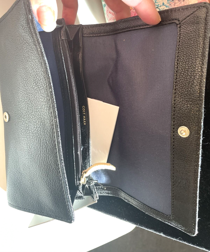 Cole Haan wallet women black multi $148 .Flap Accordian . - Picture 4 of 6