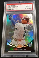 2010 KEN GRIFFEY JR FINEST REFRACTOR #65 PSA 10 014/599 MARINERS HOF POP 3