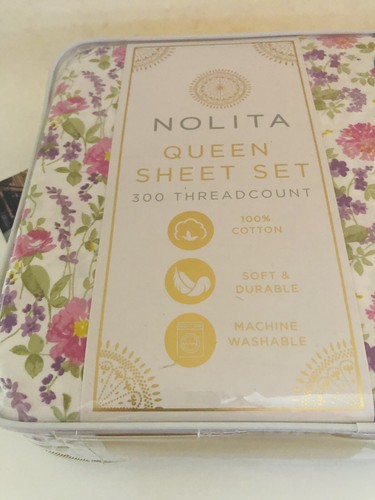Nolita Queen Sheet Set Smooth & Soft Floral Printed 100% Cotton - Picture 8 of 12