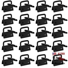 20 Pcs Key Fob Hardware with Key Ring 1 Inch 20 Count Black