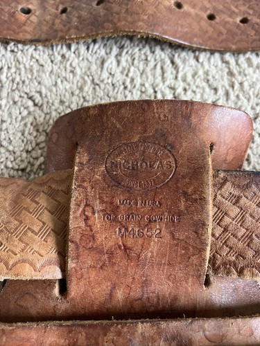 VTG Nicholas Top Grain Cowhide Tool Belt Pouch Brown Leather - Picture 3 of 6