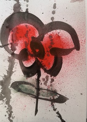 HASWORLD ORIGINAL Kunst Rose Abstrakt Expressionismus Gemälde Roh Impressionist