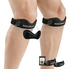 Patellar Tendon Support Strap 2 Pack,Knee Brace for Women Men.Builtin Meniscu...