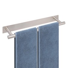 Self Adhesive Towel Bar, 16 Inch Round Towel Racks for Bathroom Wall Mounted ...