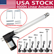 6000N Electric Linear Actuator 1320lbs Heavy Duty 12Volt DC Motor W/ Brackets DO