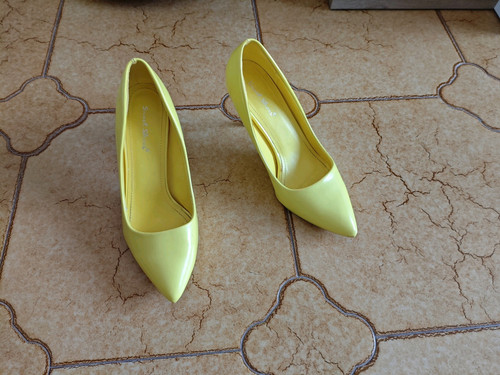 Scarpe Gialle Fluo 39 Sweet Shoes Moda Fashion Donna Tacco 10 Cm Accessori - Foto 1 di 7