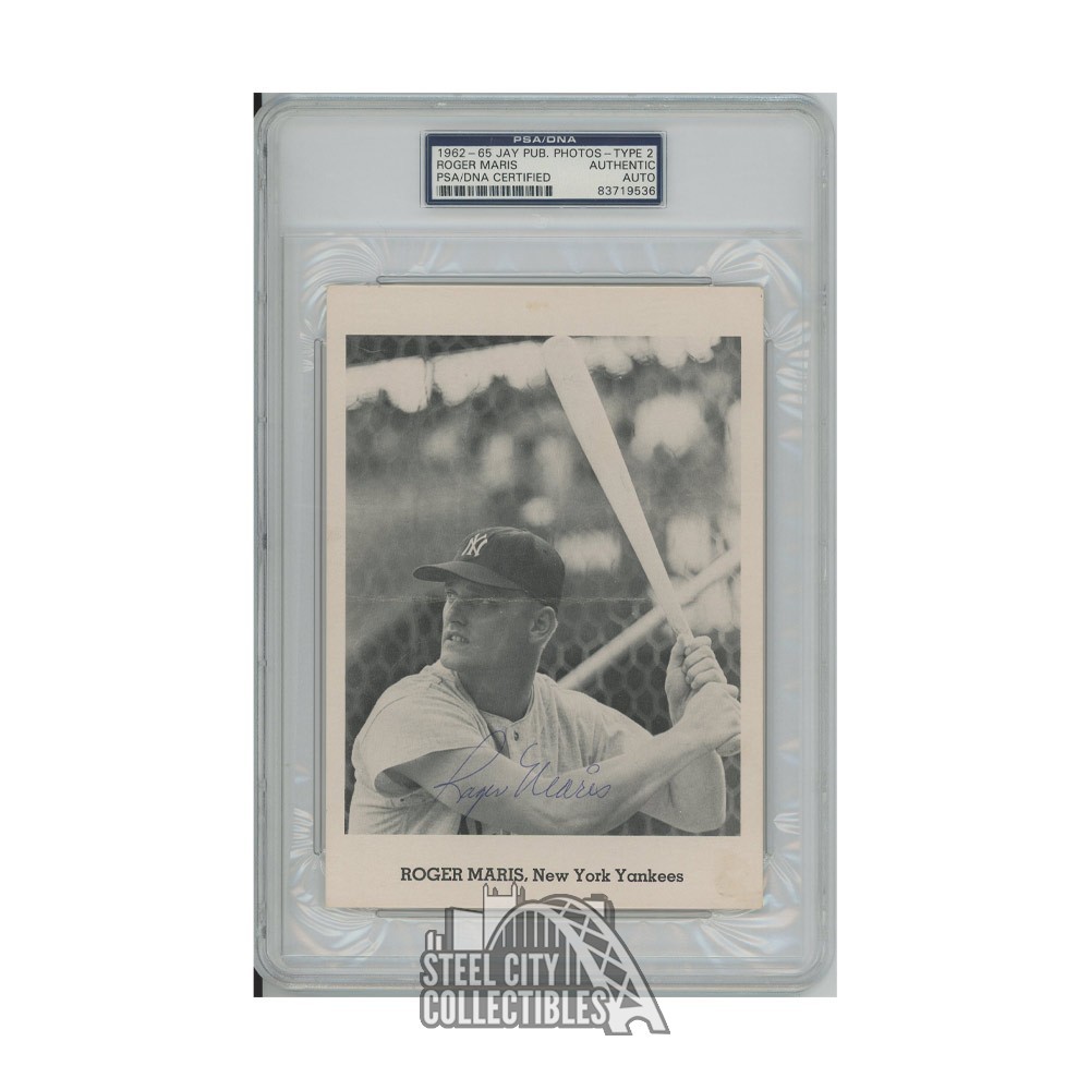 Roger Maris Autographed Signed New York Yankees 1962-65 Jay Pub Type 2 Photo - PSA/DNA 