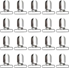40 Pieces Men Suspender Clips Metal Clips Sheet Straps Holder Fasteners Clips
