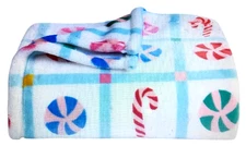 The Big One Soft Oversized Holiday Candy Supersoft Plush Throw Blanket 60" X 72"