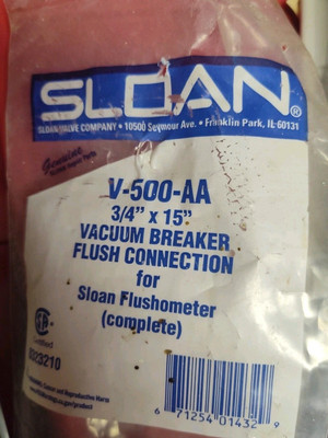Sloan V-500-AA 3/4'' x 15'' Vacuum Breaker Flush Connection for Sloan Flushometer