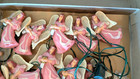 Vtg Silvestri Pink Angel Christmas Lights 2 boxes 20 lights working (M7) — photo 6