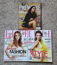 KIERA KNIGHTLEY Magazine Lot: Elle UK 2005 & 2006, Premiere 2004, Rare