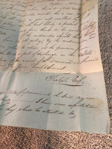 1810 Stampless Cover/Letter Portland ME to Boston MA Freight from Havana C#HM - Picture 7 of 7